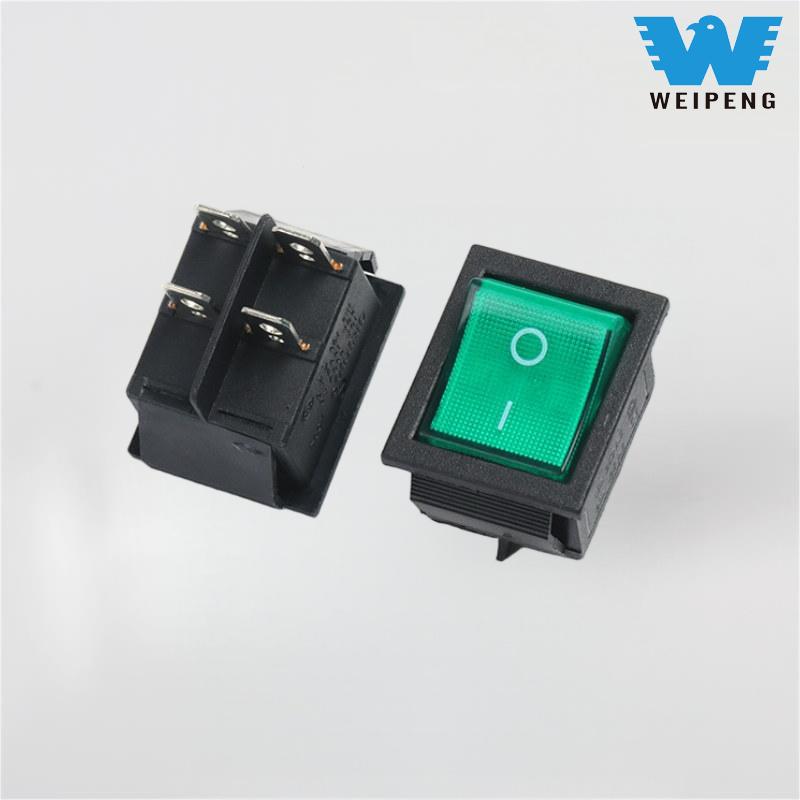 Kcd4 Rocker Switch 2 posizioko lau pin argiarekin
