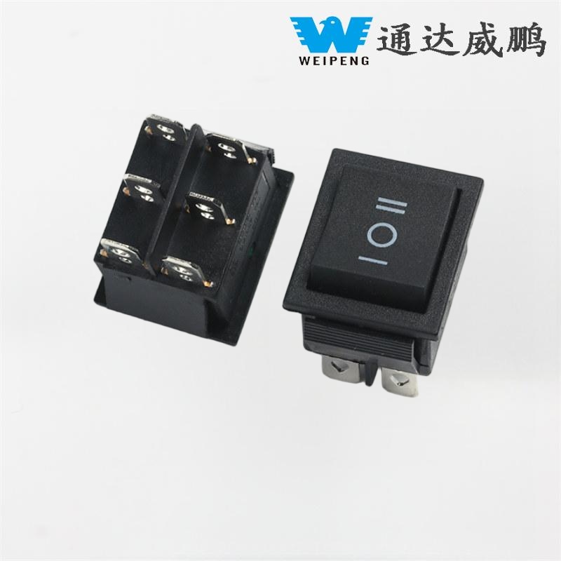 KCD4 Rocker Switch 31*25mm Zilarrezko Kontaktuak 16A 250V